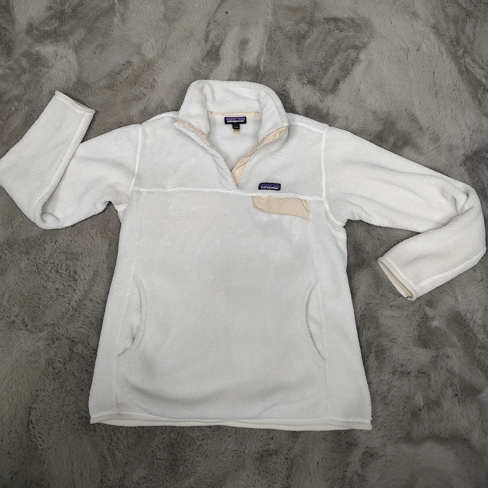 Patagonia Retool Cream Winter White Snap-T Pocket Fleece L